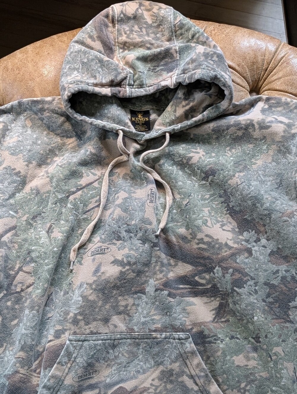 King's Camo Desert Camouflage Hoodie Sweatshirt Men's Size Medium Multi